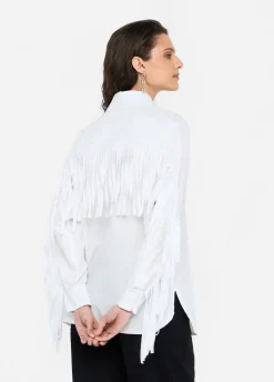 Liu Jo Chemise en popeline avec franges|Femme Chemises Et Blouses