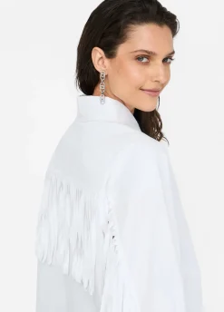 Liu Jo Chemise en popeline avec franges|Femme Chemises Et Blouses