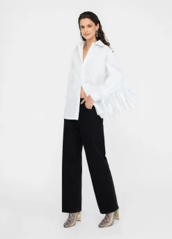 Liu Jo Chemise en popeline avec franges|Femme Chemises Et Blouses