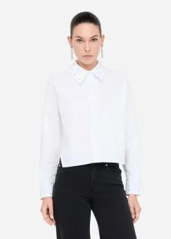 Liu Jo Chemise en popeline avec strass|Femme Chemises Et Blouses