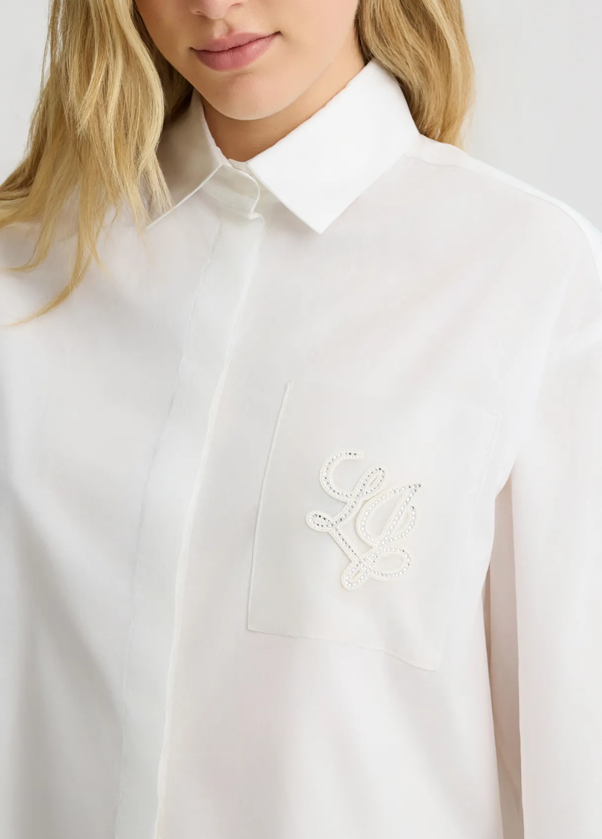 Liu Jo Chemise en popeline et organza|Femme Chemises Et Blouses