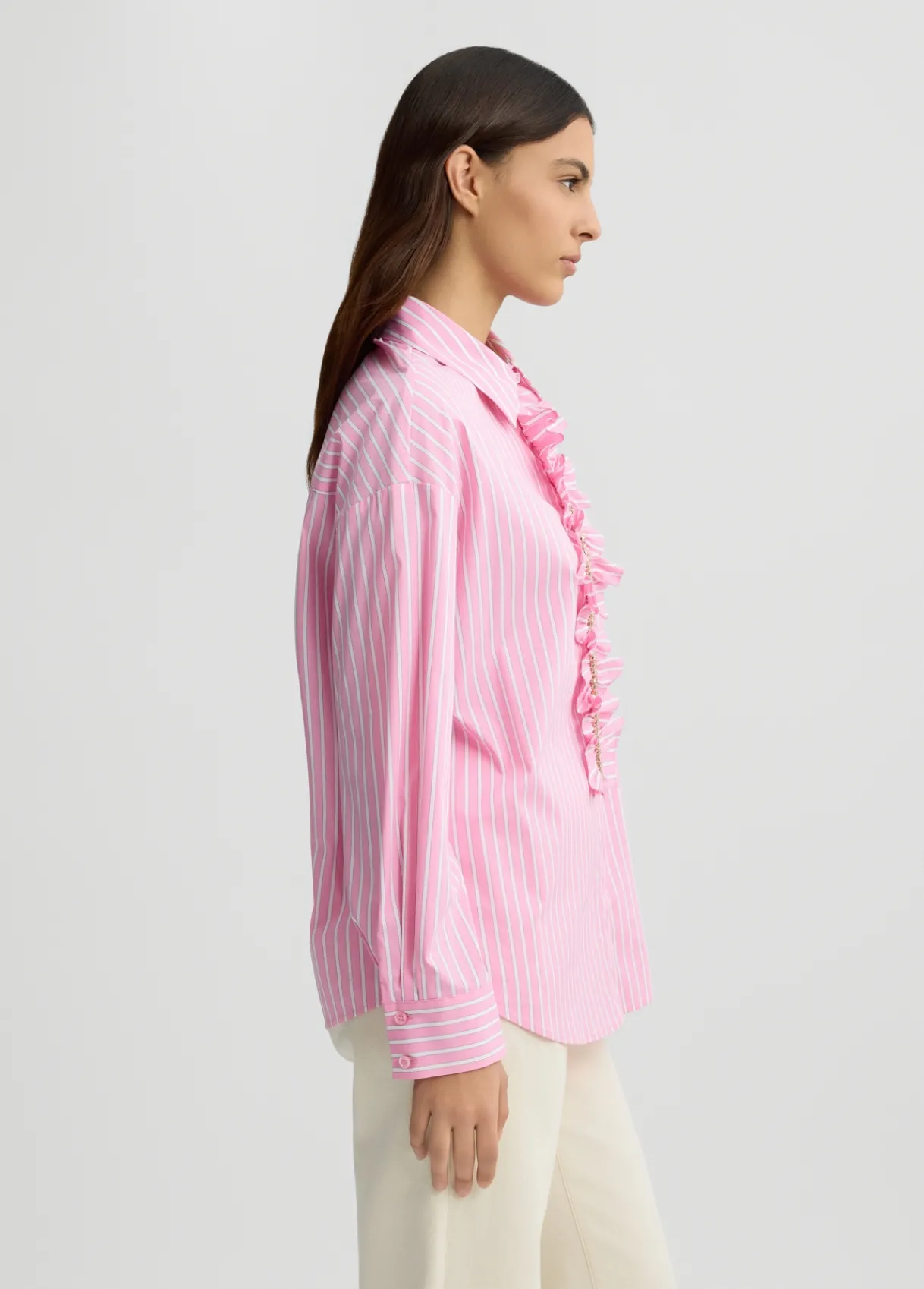 Liu Jo Chemise rayée avec volants|Femme Chemises Et Blouses