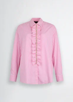 Liu Jo Chemise rayée avec volants|Femme Chemises Et Blouses
