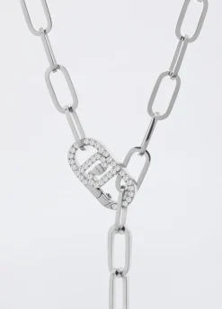 Liu Jo Collier monogramme avec strass|Femme Jewelry