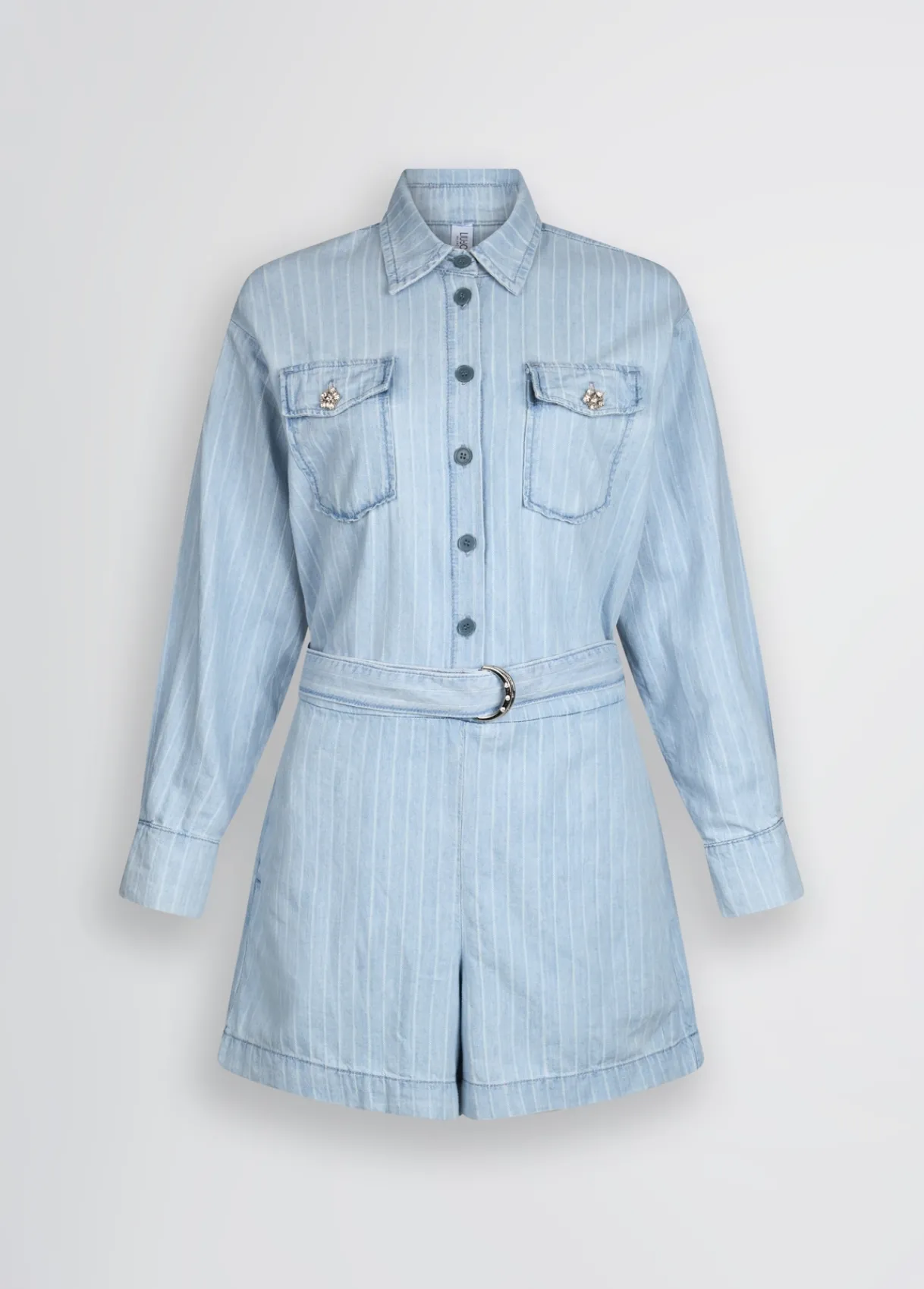 Liu Jo Combinaison en denim à rayures craie|Femme Robes