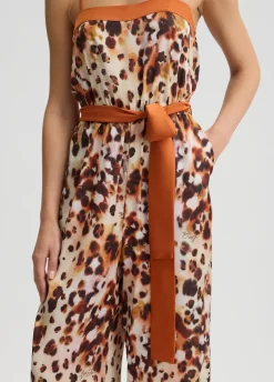 Liu Jo Combinaison en satin imprimé|Femme Mode Plage|Robes
