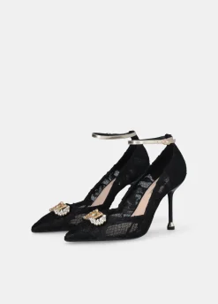 Liu Jo Escarpins en dentelle avec logo bijou|Femme Escarpins