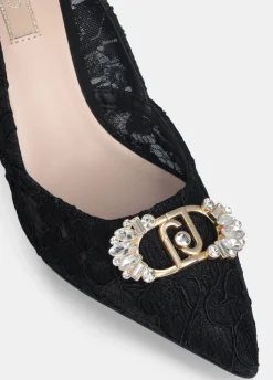 Liu Jo Escarpins en dentelle avec logo bijou|Femme Escarpins