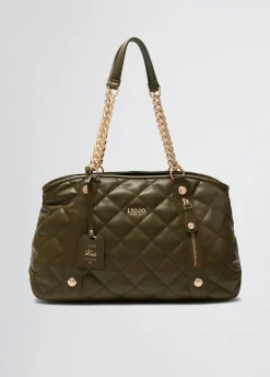 Liu Jo Fourre-tout format moyen matelassé avec charm|Femme Sac Shopper
