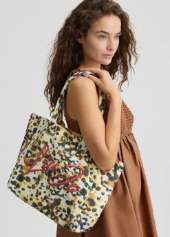 Liu Jo Fourre-tout grand format en toile imprimée|Femme Sac Shopper|Mode Plage