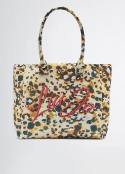 Liu Jo Fourre-tout grand format en toile imprimée|Femme Sac Shopper|Mode Plage