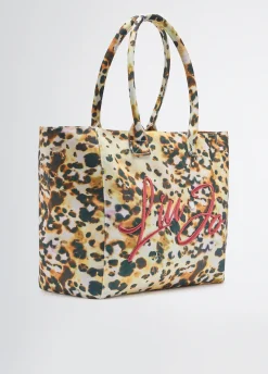 Liu Jo Fourre-tout grand format en toile imprimée|Femme Sac Shopper|Mode Plage