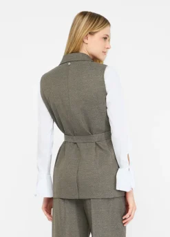 Liu Jo Gilet à chevrons avec ceinture|Femme Vestes