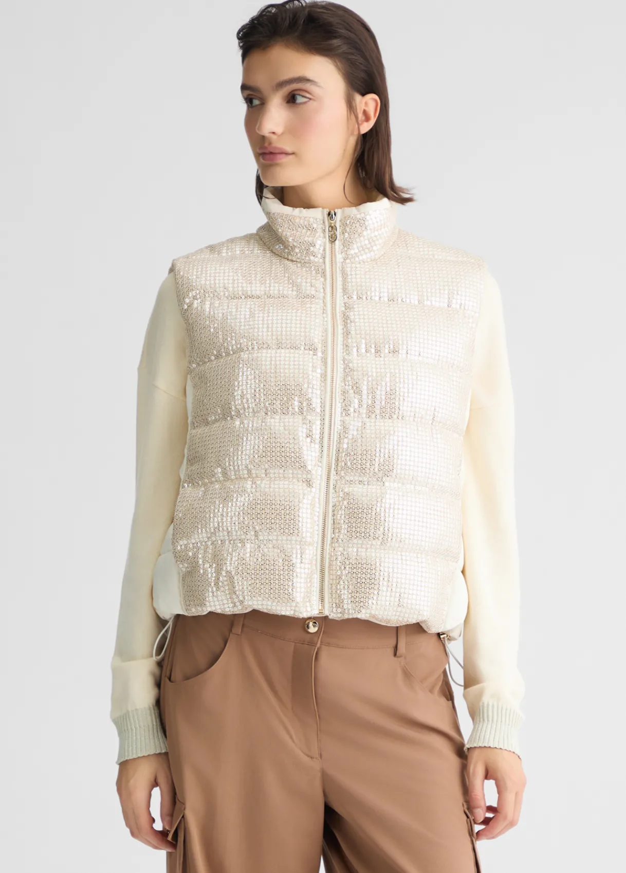 Liu Jo Gilet avec paillettes|Femme Manteaux|Vêtements De Sport