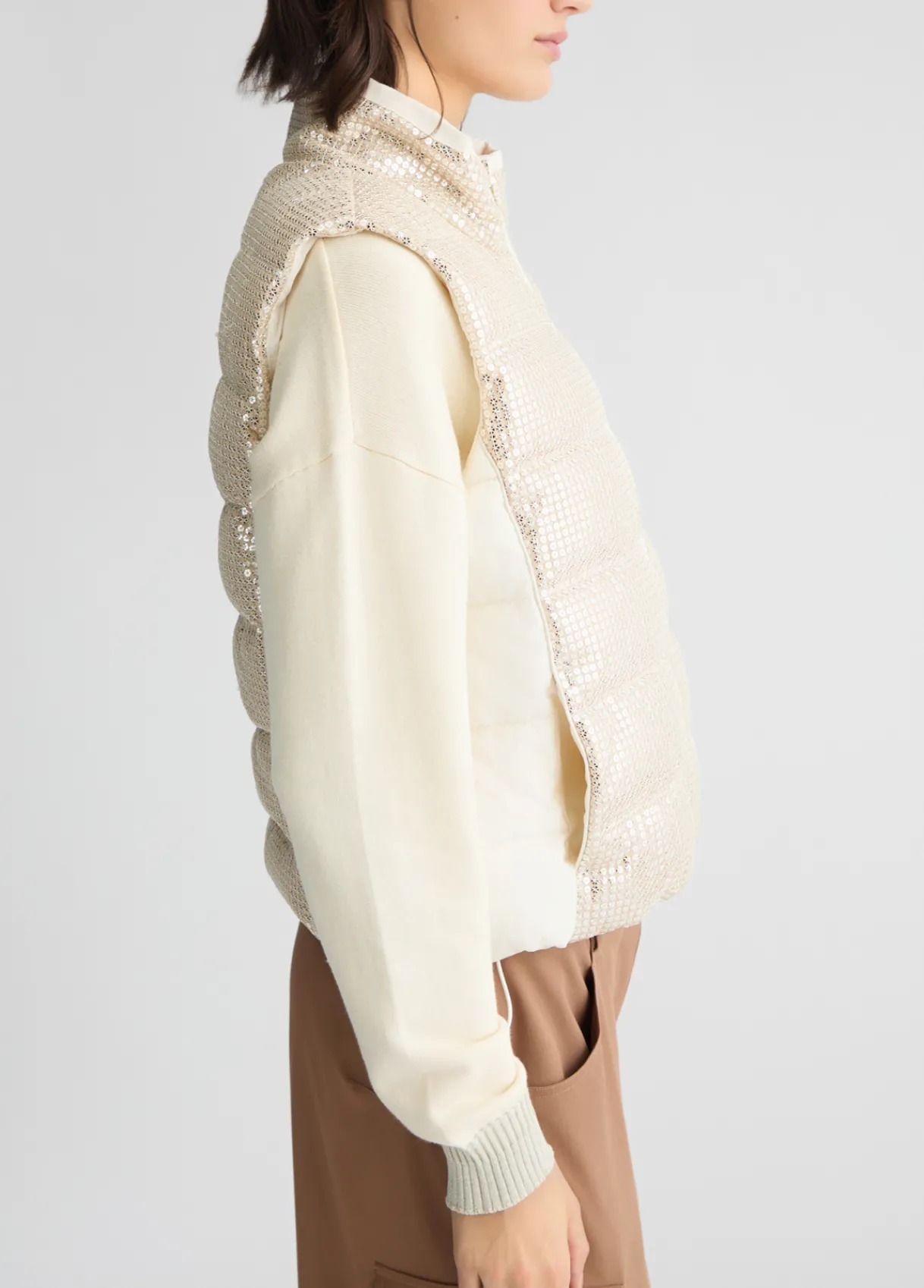 Liu Jo Gilet avec paillettes|Femme Manteaux|Vêtements De Sport