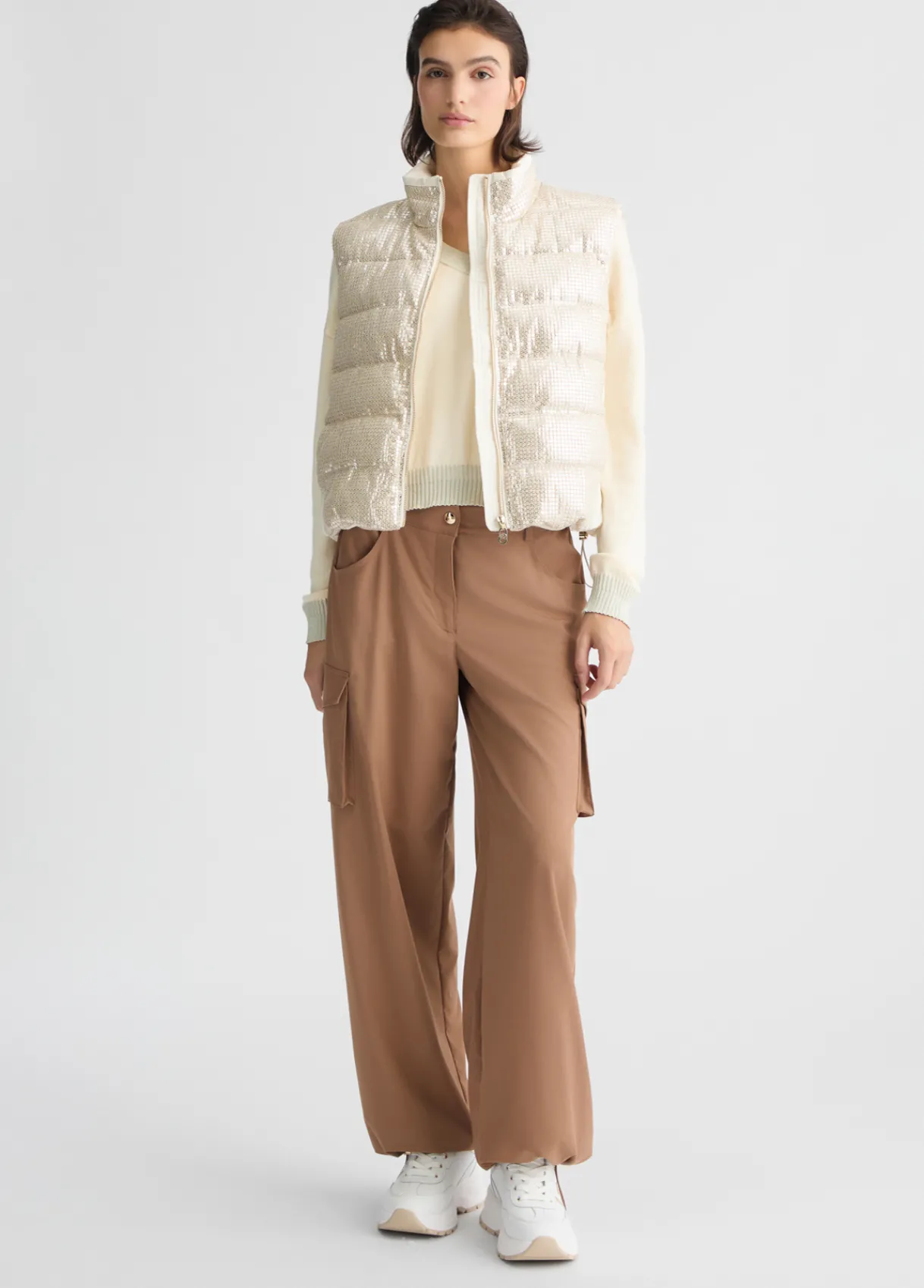 Liu Jo Gilet avec paillettes|Femme Manteaux|Vêtements De Sport