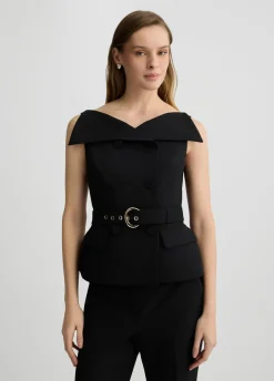 Liu Jo Gilet croisé avec ceinture|Femme Vestes|Tailleurs