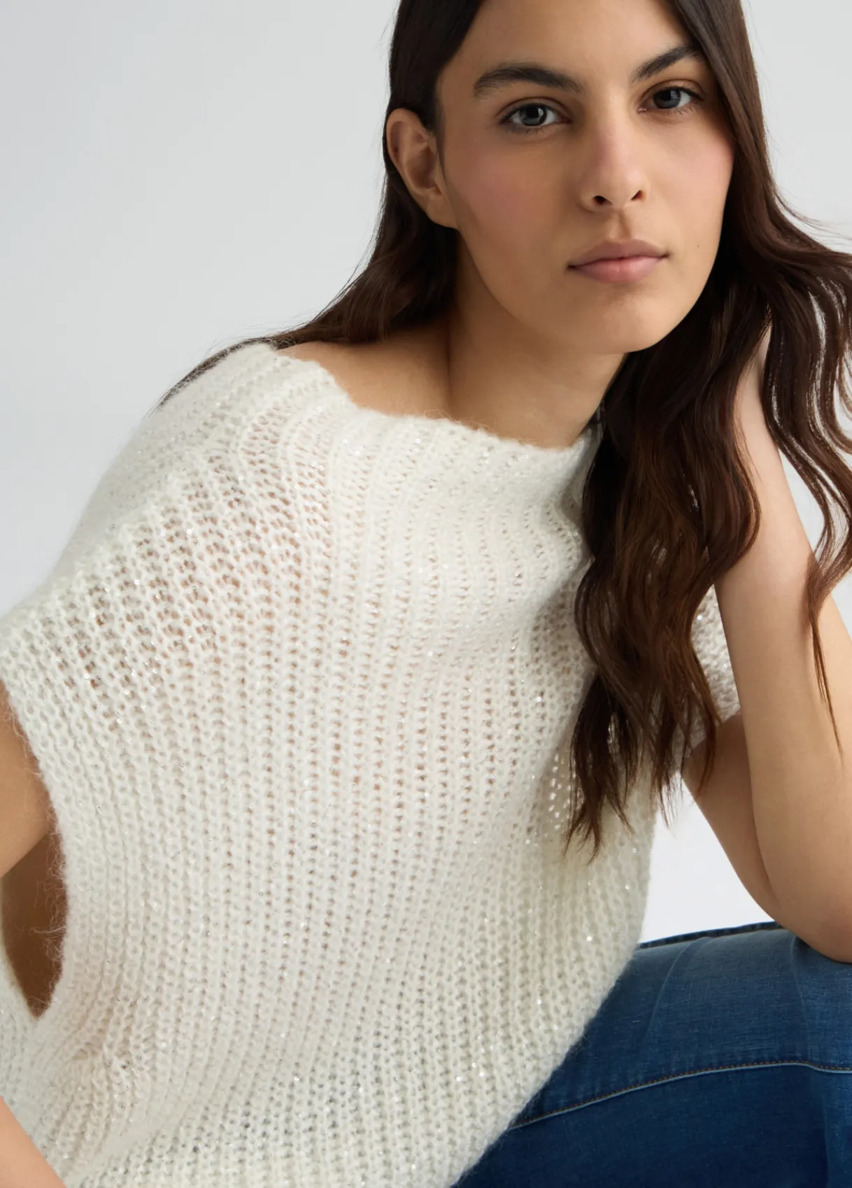 Liu Jo Gilet en mohair avec sequins|Femme Mailles