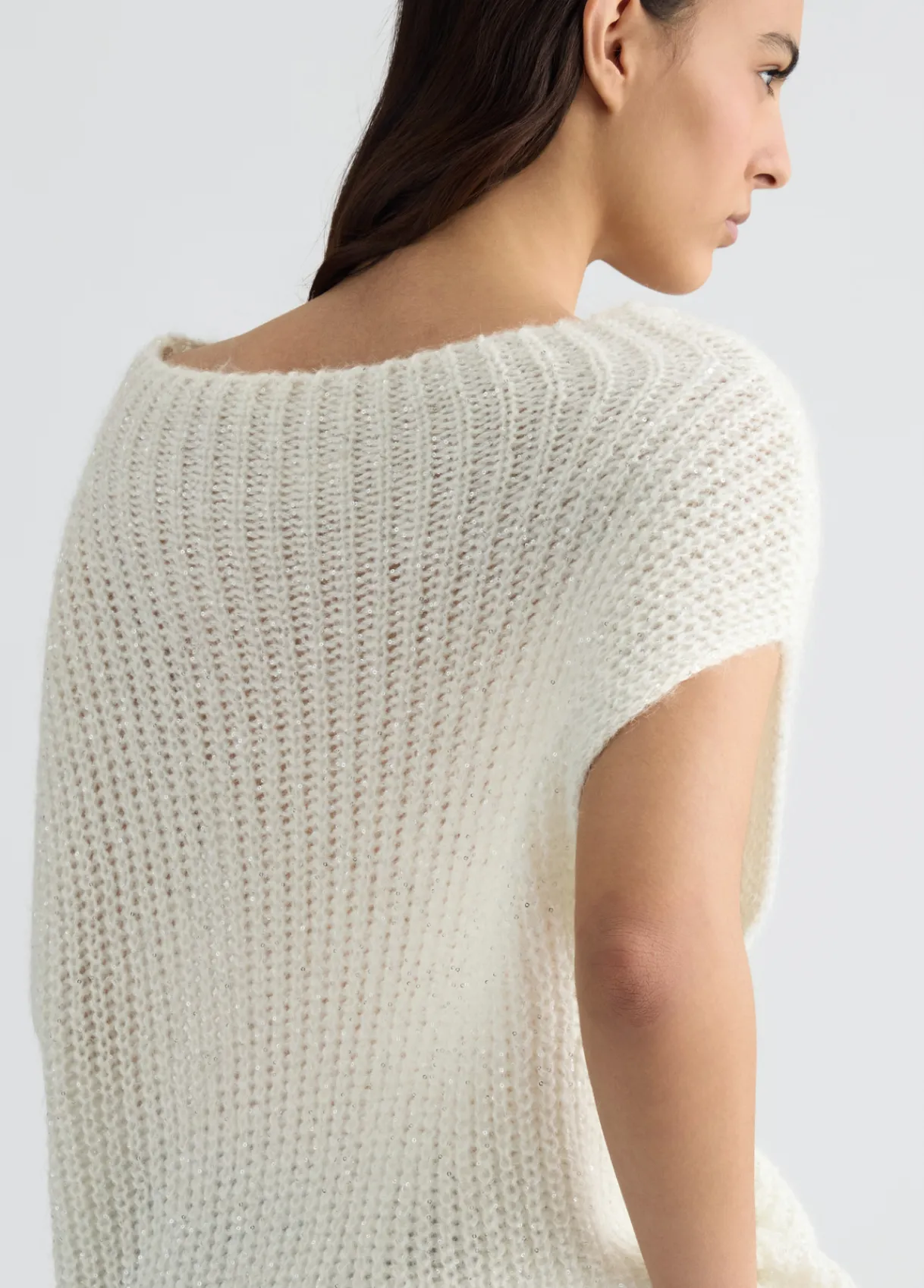 Liu Jo Gilet en mohair avec sequins|Femme Mailles