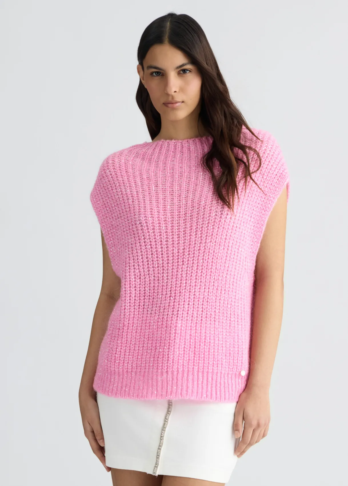 Liu Jo Gilet en mohair avec sequins|Femme Mailles