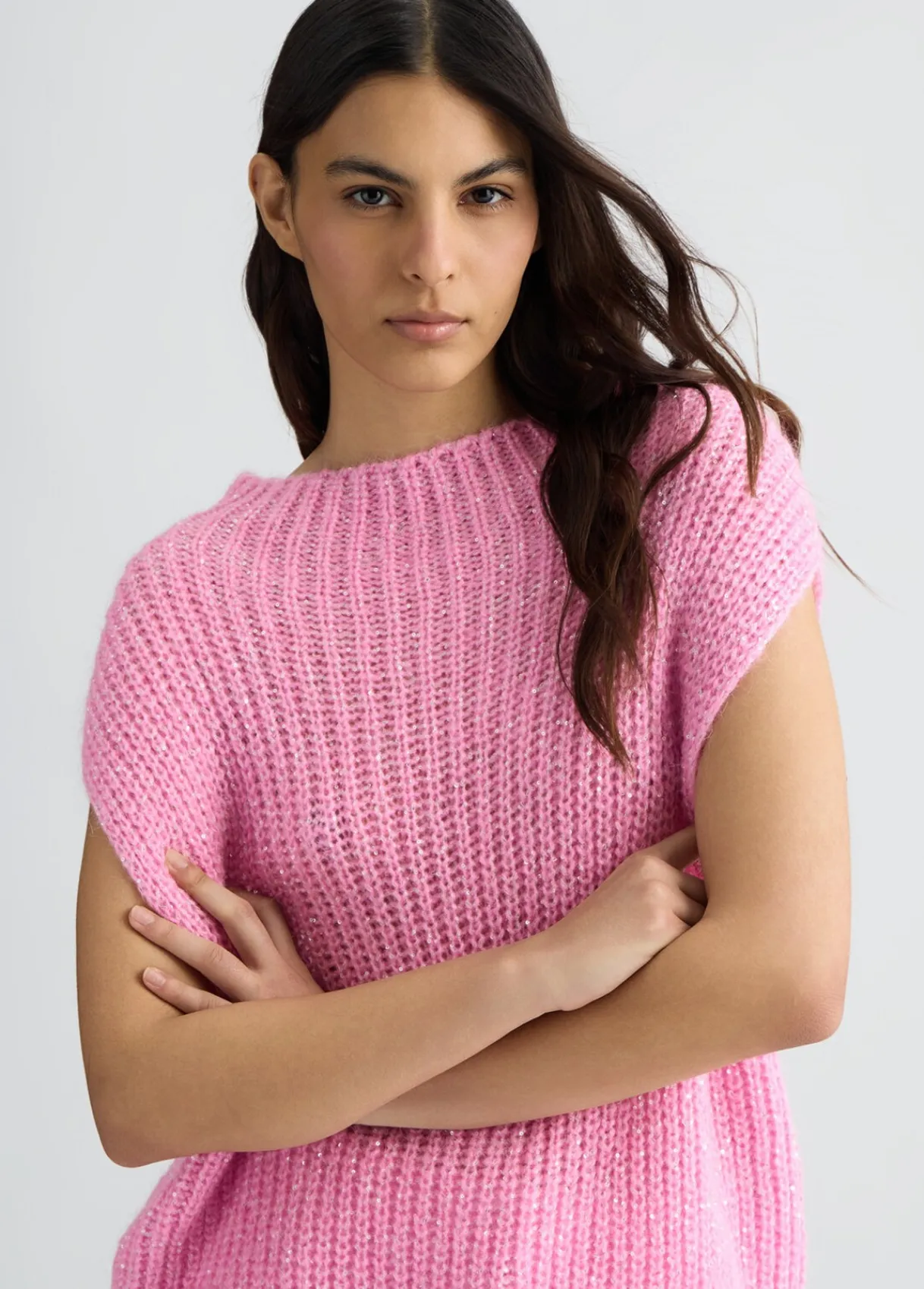 Liu Jo Gilet en mohair avec sequins|Femme Mailles