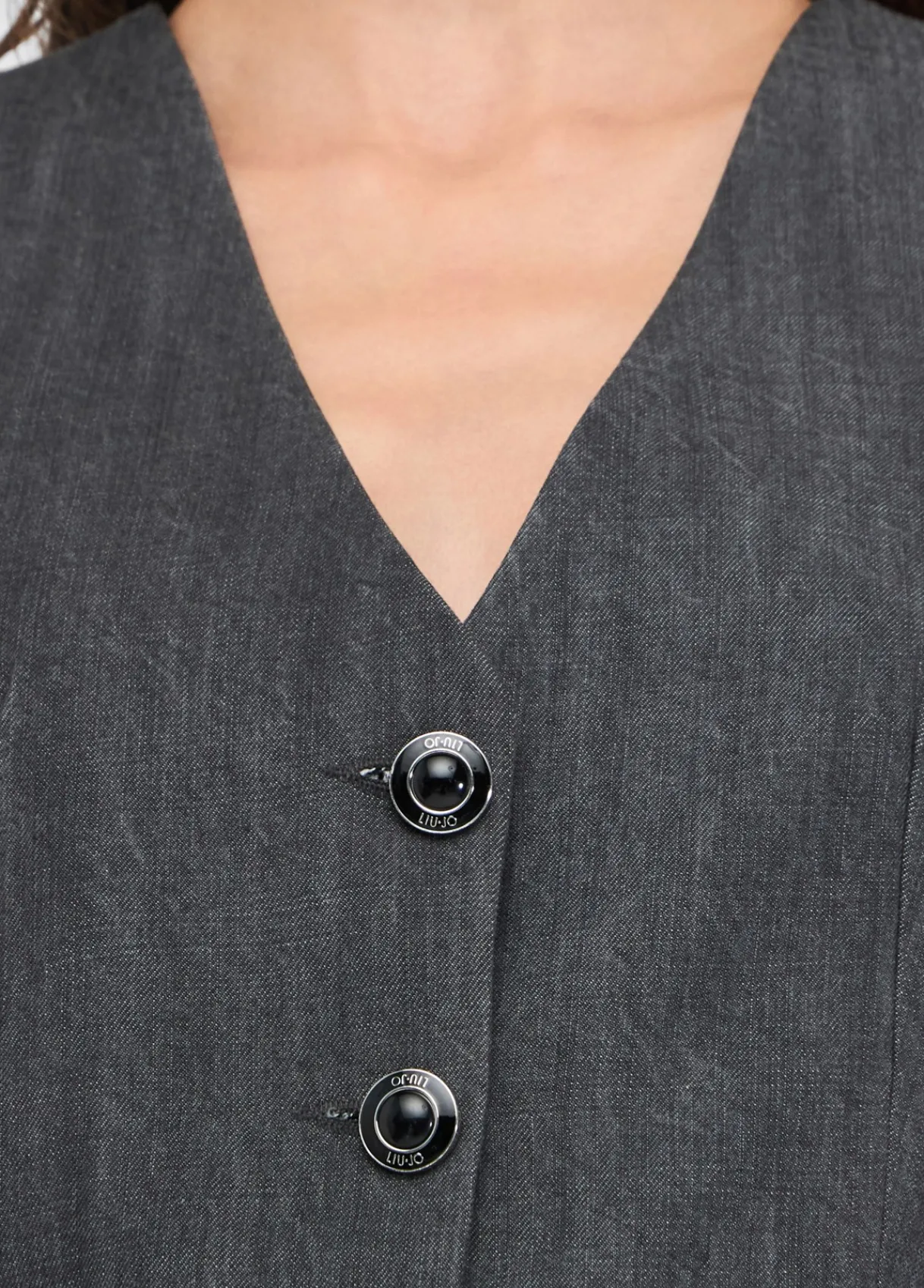 Liu Jo Gilet en toile denim|Femme Vestes|Tailleurs
