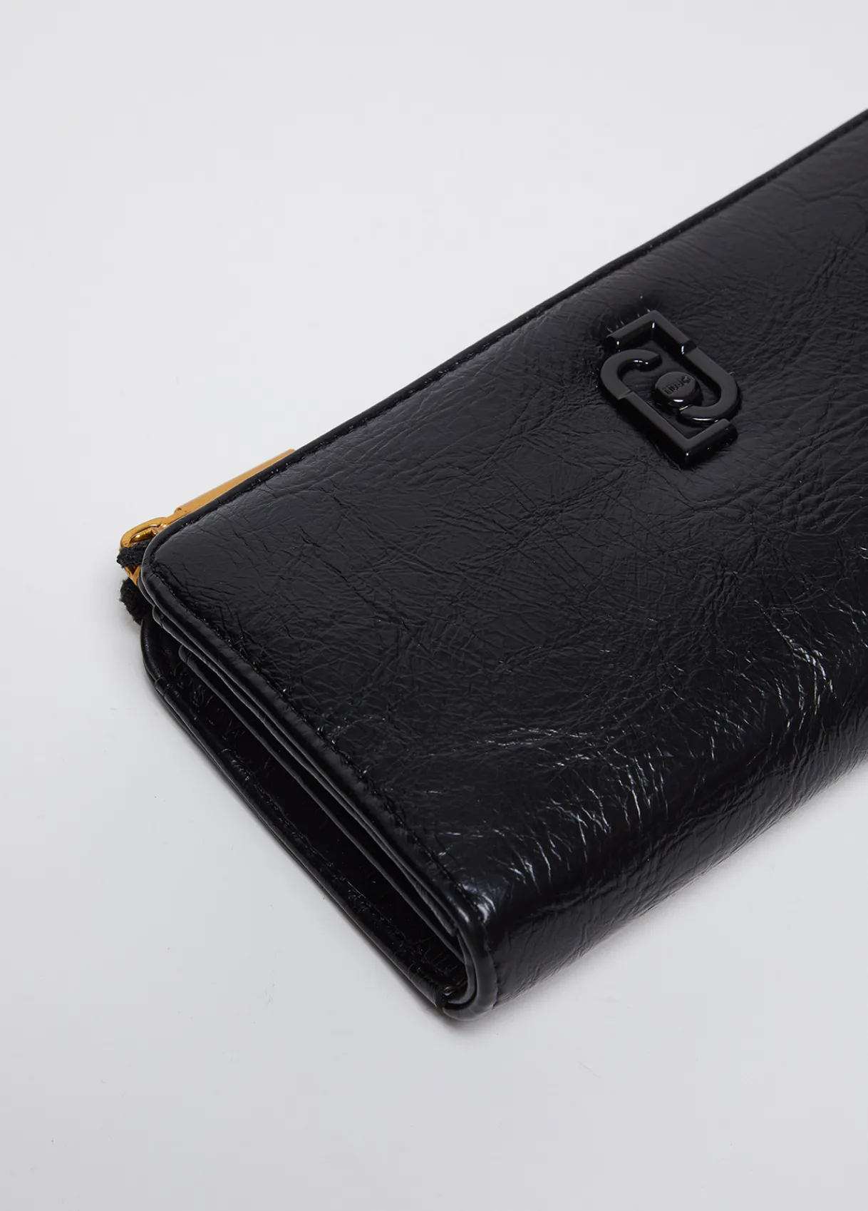 Liu Jo Grand portefeuille brillant avec zip sur tout le contour|Femme Portefeuilles