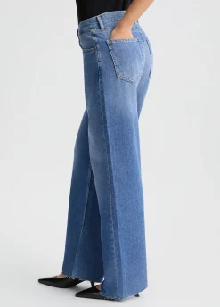Liu Jo Jean à jambe large en coton|Femme Jeans Droit