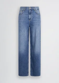 Liu Jo Jean à jambe large en coton|Femme Jeans Droit