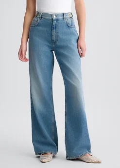 Liu Jo Jean baggy à taille haute|Femme Jeans Droit