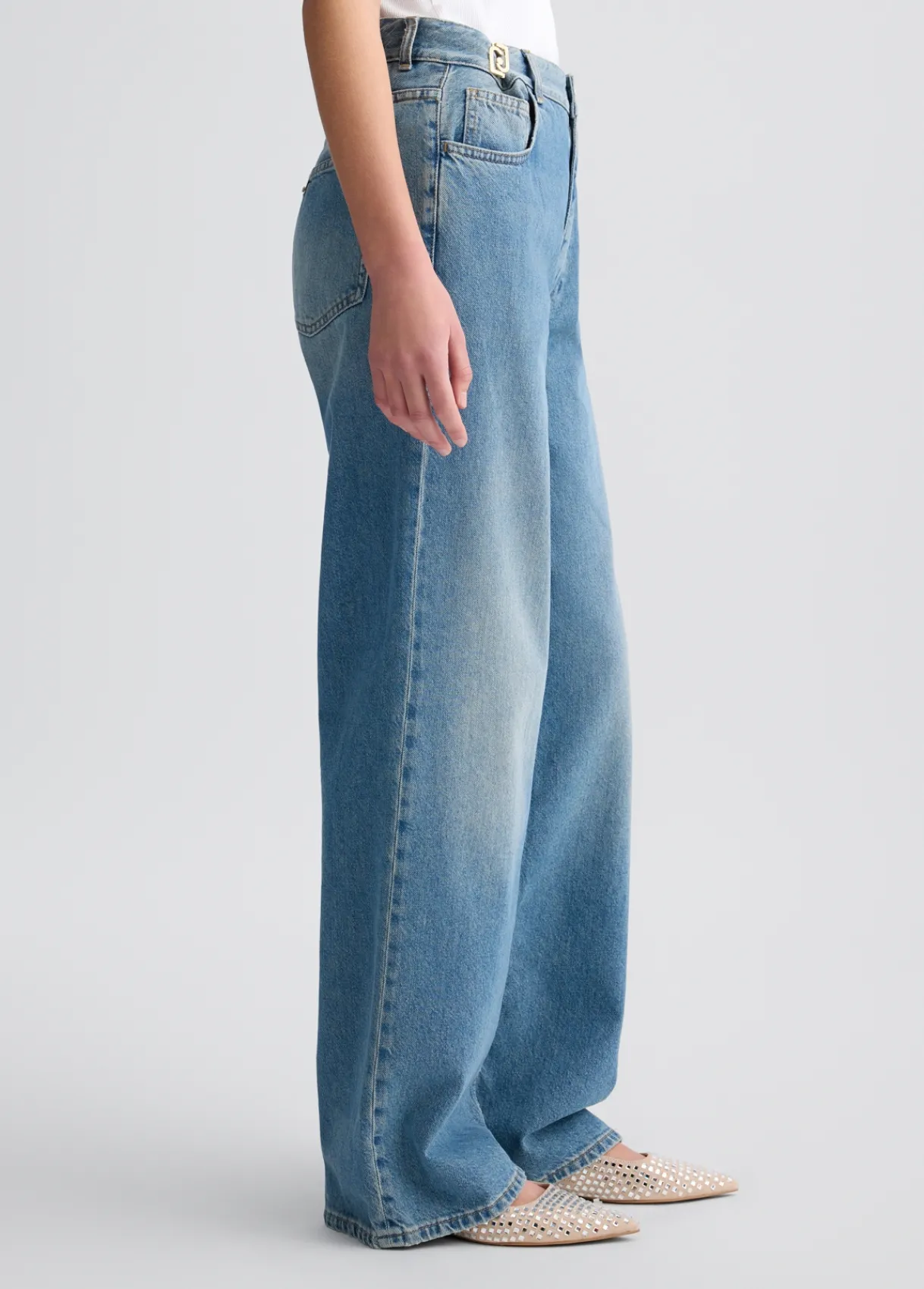 Liu Jo Jean baggy à taille haute|Femme Jeans Droit
