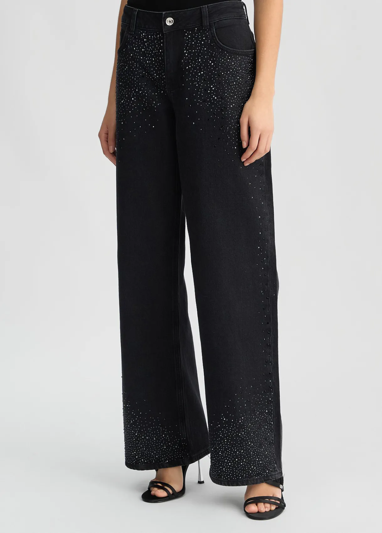 Liu Jo Jean baggy avec strass|Femme Jeans Droit