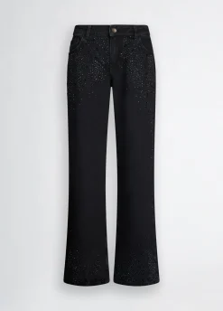 Liu Jo Jean baggy avec strass|Femme Jeans Droit