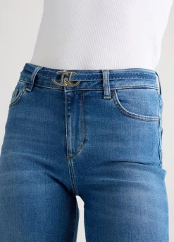 Liu Jo Jean cropped avec revers|Femme Jeans Droit
