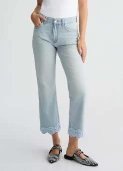 Liu Jo Jean droit avec broderie au crochet|Femme Jeans Droit