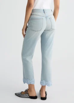Liu Jo Jean droit avec broderie au crochet|Femme Jeans Droit
