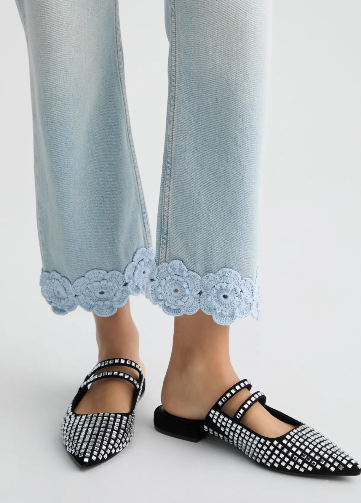 Liu Jo Jean droit avec broderie au crochet|Femme Jeans Droit