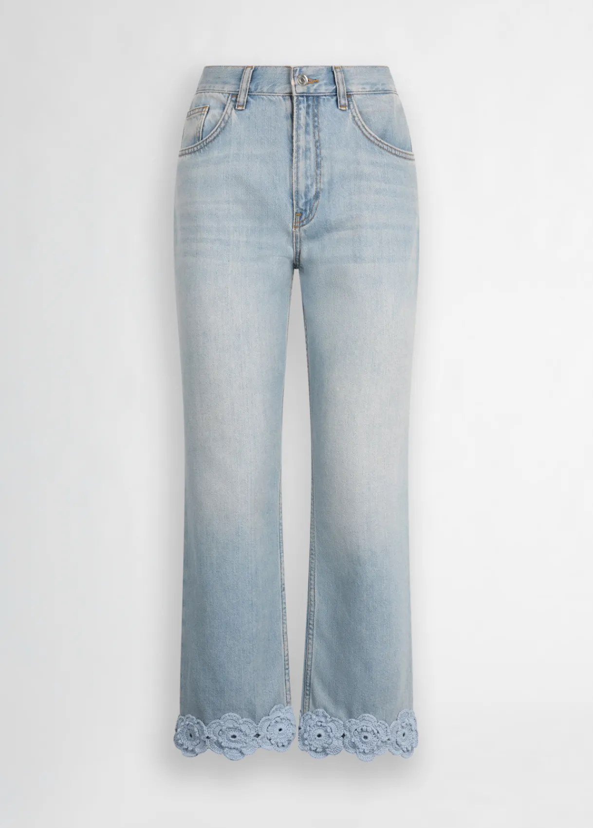 Liu Jo Jean droit avec broderie au crochet|Femme Jeans Droit