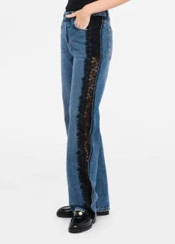 Liu Jo Jean droit avec dentelle|Femme Jeans Droit
