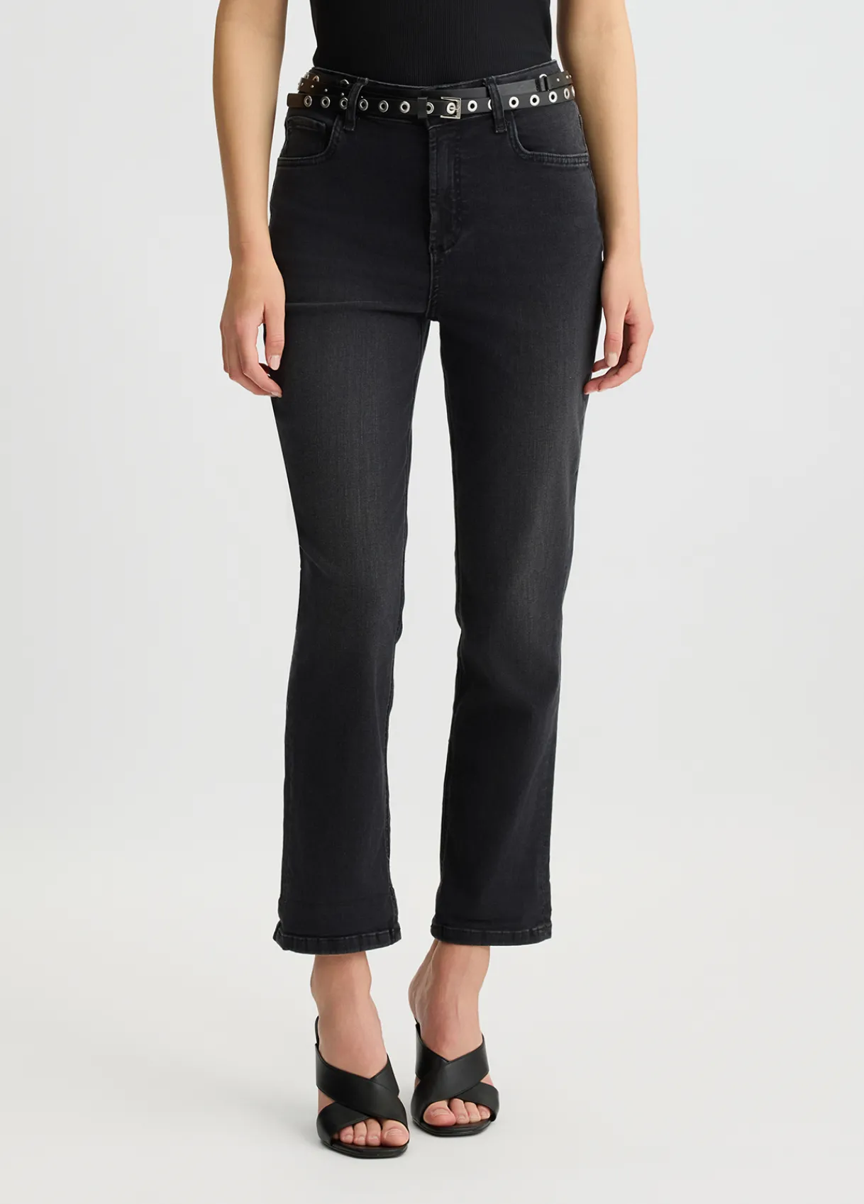 Liu Jo Jean droit cropped avec ceinture|Femme Jeans Droit