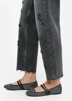 Liu Jo Jean jambe droite avec strass|Femme Jeans Droit