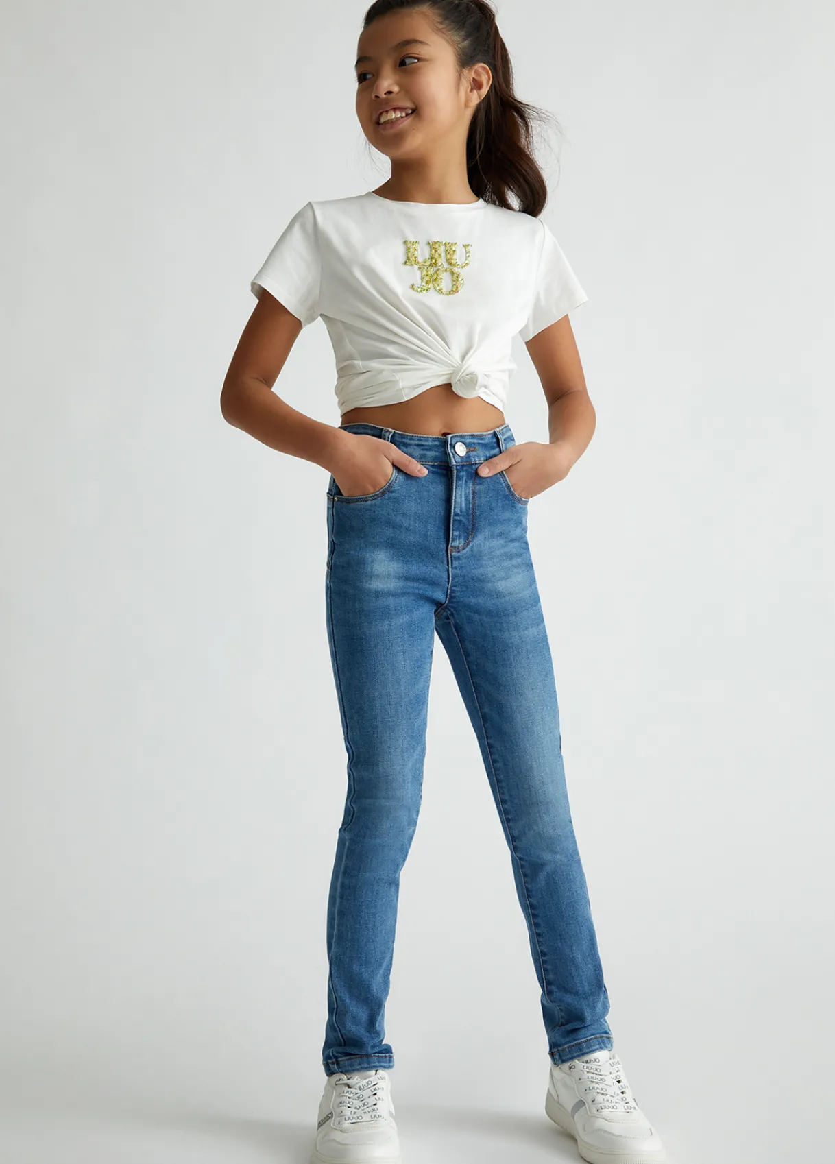 Liu Jo Jean skinny à taille haute|Enfant Pantalons & Jupes