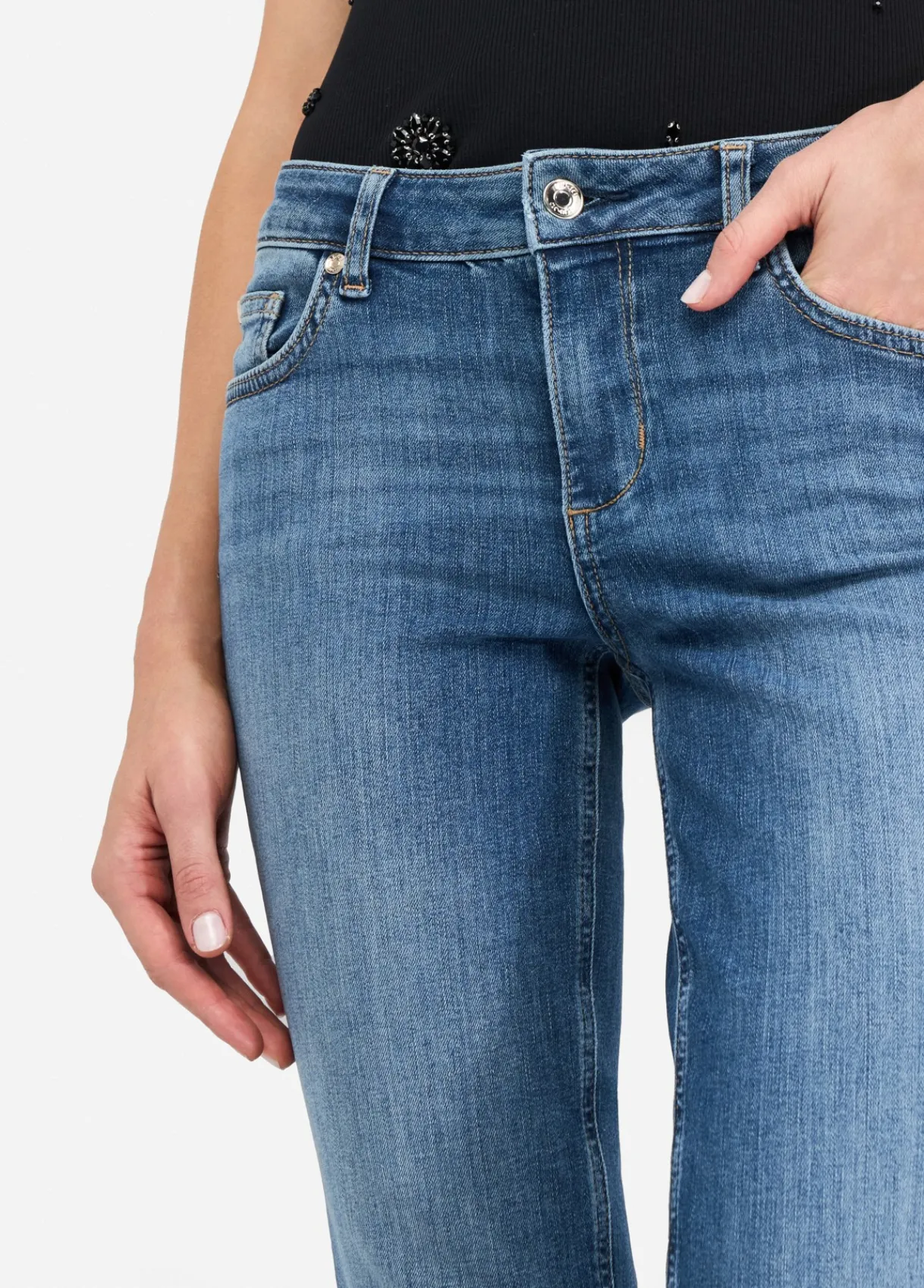 Liu Jo Jean skinny avec revers|Femme Jeans Skinny