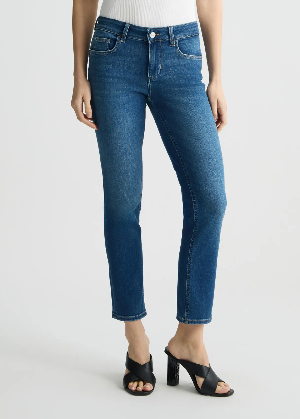 Liu Jo Jean skinny avec revers|Femme Jeans Skinny