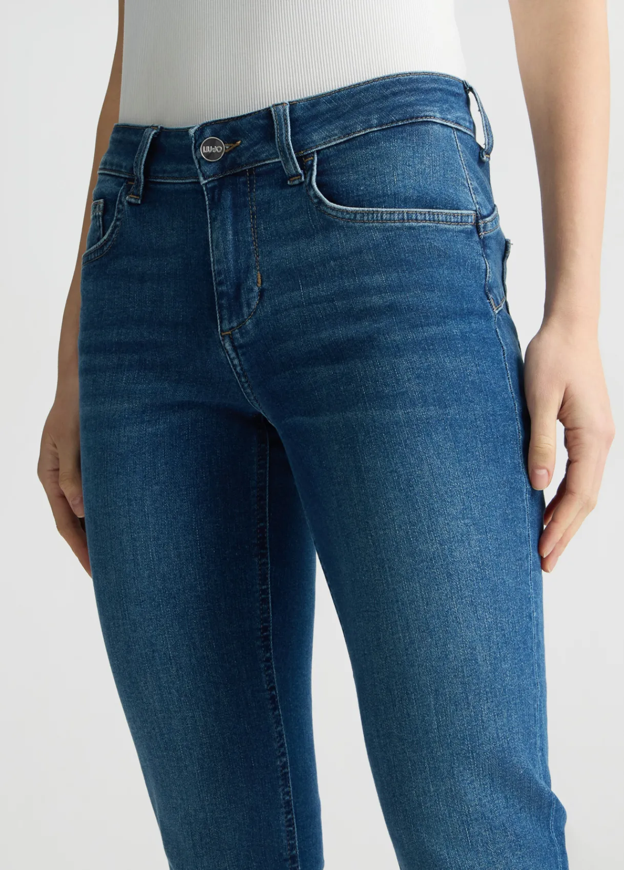 Liu Jo Jean skinny avec revers|Femme Jeans Skinny