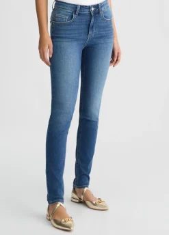 Liu Jo Jean skinny bleu à strass|Femme Jeans Skinny