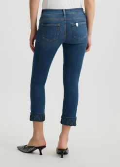 Liu Jo Jean skinny cropped avec revers|Femme Jeans Skinny