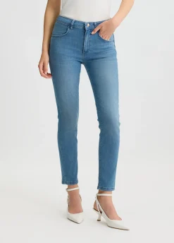 Liu Jo Jean skinny en coton effet usé|Femme Jeans Skinny