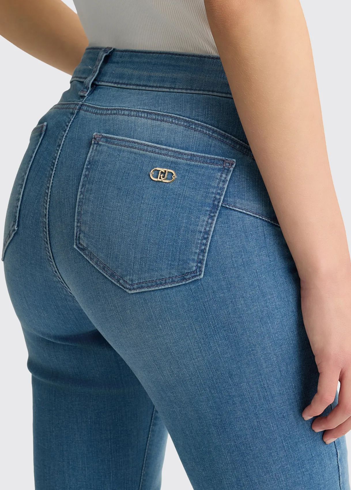 Liu Jo Jean skinny en coton effet usé|Femme Jeans Skinny