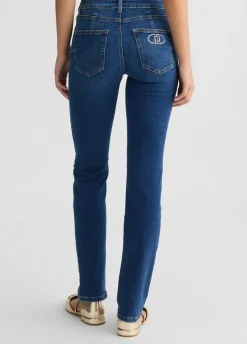 Liu Jo Jean slim foncé avec strass|Femme Jeans Skinny